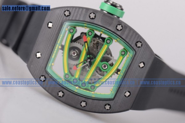 Richard Mille RM 59-01 1:1 Replica Watch PVD Green Inner Bezel Black Rubber
